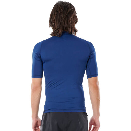 Rip Curl Corps Navy Short Sleeve UV Rash Vest - Image 3