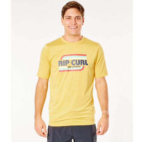 Rip Curl Yeh Mumma SS UV Rash Vest Retro Yellow