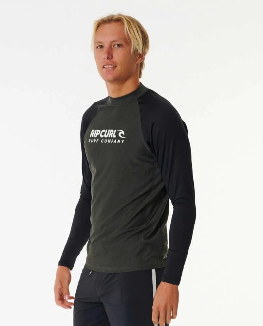 Rip Curl Shock UPF LS Black Marle - Image 3