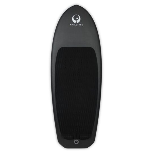 Appletree Appleslice V3 Wing Foil Board in black, featuring a streamlined design with a textured deck pad