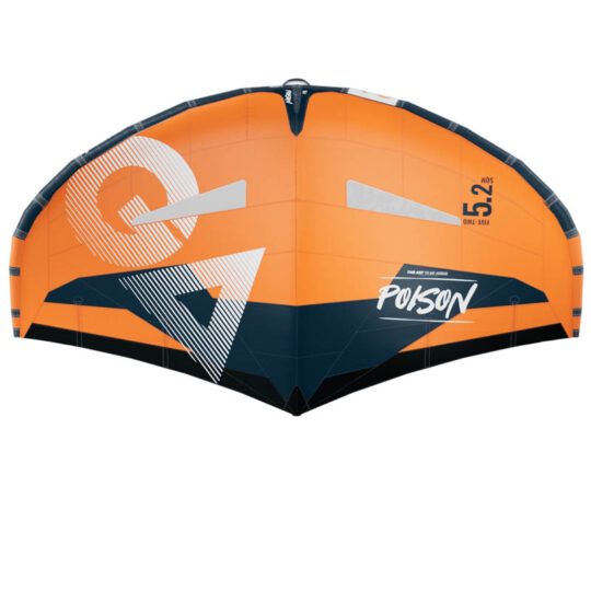 GA Poison Wing 2024 in orange, 5.2 sail size, designed for wing foiling